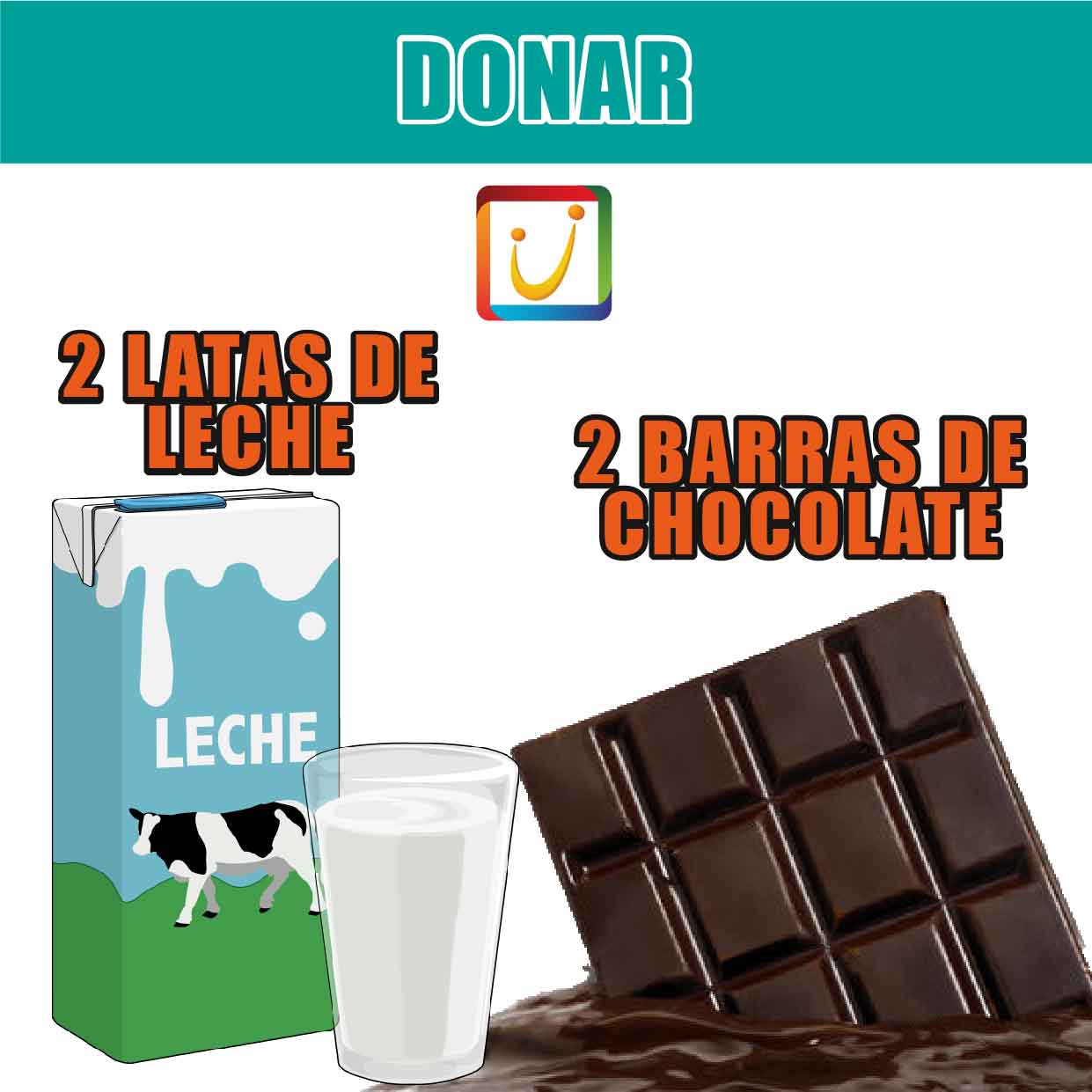 2 TARROS DE LECHE Y 2 BARRAS DE CHOCOLATE S/ 12