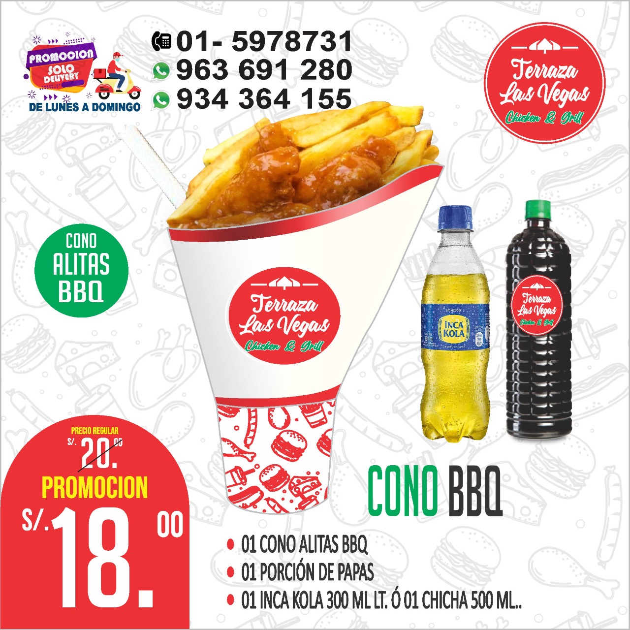 CONO ALITAS BBQ