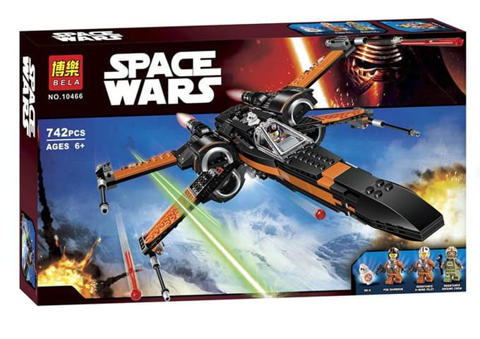 Poe Dameron X-WING FIGHTER 742 piezas Bela Space Wars